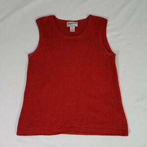Pendleton Sleeveless Red Knit Tank Women Size Medium Vintage
